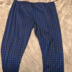 Cobalt Blue & black punk leggings